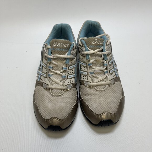 Y2K Asics Gel Frantic 2 Running Shoes Wom Sz 8.5 US Baly Blue / Gold Shox Read - Picture 5 of 14